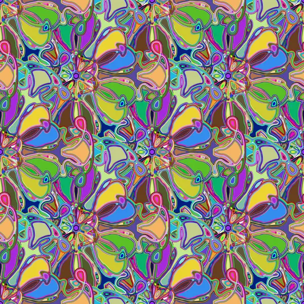 Caleidoscopio Abstracto Patrón Inconsútil Colorido Para Fondo — Vector de stock