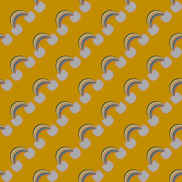 Безшовний Візерунок Веселки Дизайн Веселок Текстилю Дизайну Інтер Єру Постільної — стоковий вектор