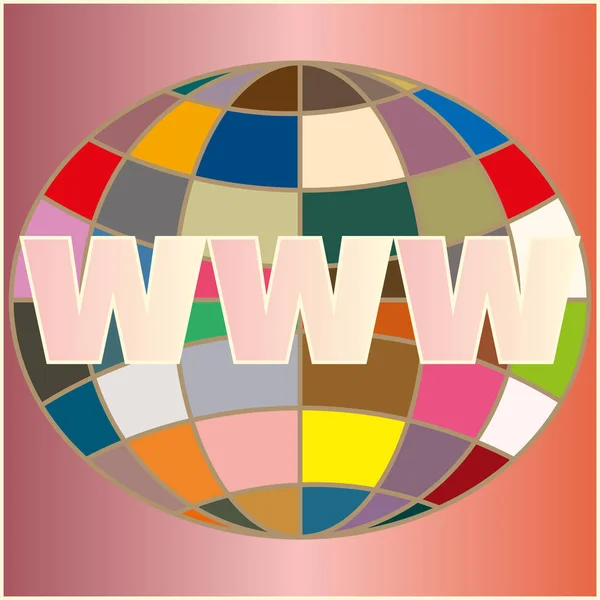 Globe Www Seo Browser Development Symbol — Stock Vector