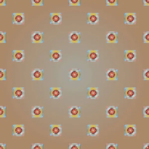 Куки Безшовний Візерунок Солодкий Десерт Їжа Фонова Ілюстрація — стоковий вектор