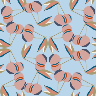 kiraz seamless modeli. Tekstil Ambalaj ve duvar kağıtları için iyi.