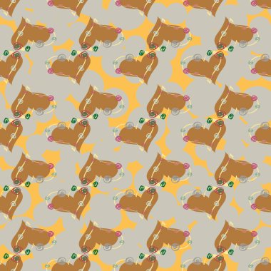 Soyut kalpler Dikişsiz desen arka planı için. 