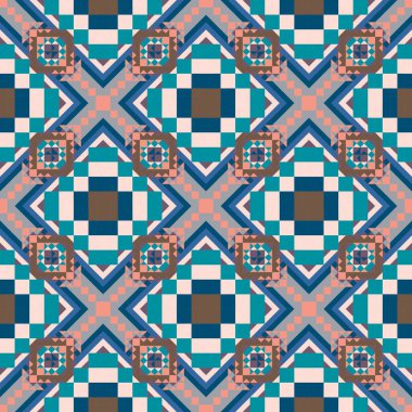 Geometrik etnik desen sorunsuz tasarım arka plan veya duvar kağıdı için