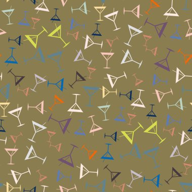 Tropik kokteyller renkli seamless modeli