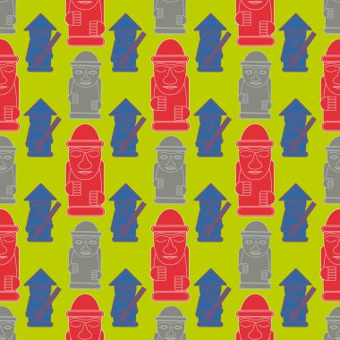 Dol hareubangs, tol harubangs, büyük taş heykeller Jeju Adası'nda Güney Kore Güney ucu bulundu olarak da adlandırılır. Seamless modeli