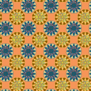  soyut çiçek geometrik Dikişsiz desen arka planı için