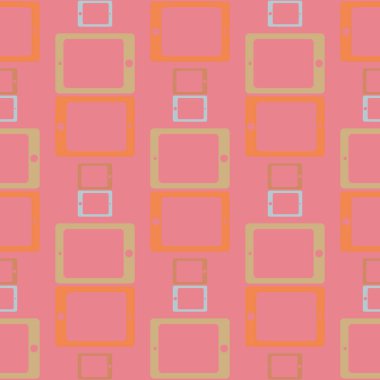 Akıllı telefon veya elektronik tablet Dikişsiz desen arka plan.