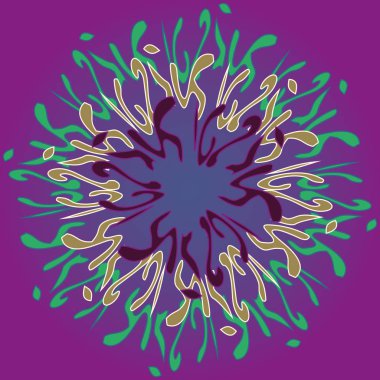 Yeni simetrik soyut mandala. Duvar kağıdı, desen dolgularını, web sayfaları, yüzey dokuları için dekoratif nesne-ebilmek var olmak kullanılmış.