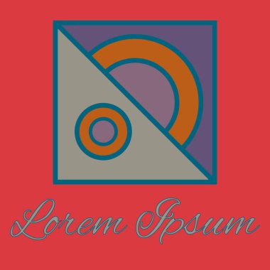 Geometrik çizgi logo. Tasarımınız için benzersiz doğrusal rozeti. Geometrik soyut şablon kavram simgesi.