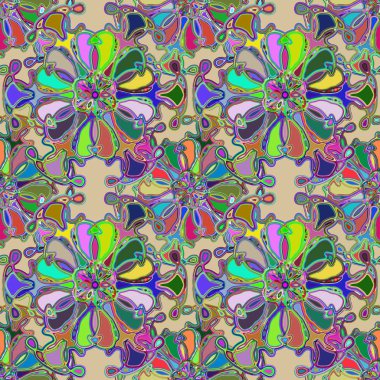 Soyut kaleydoskop renkli Dikişsiz desen arka planı için. 