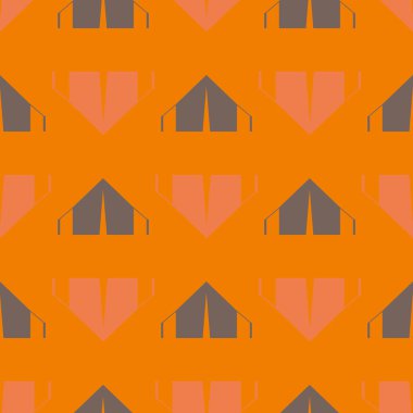 çizgi film kamp çadırları ile renk seamless modeli