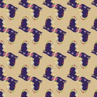 Soyut kalpler Dikişsiz desen arka planı için. 