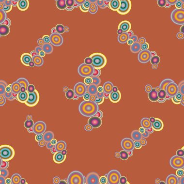 Soyut geometrik renkli seamless modeli daireler ile