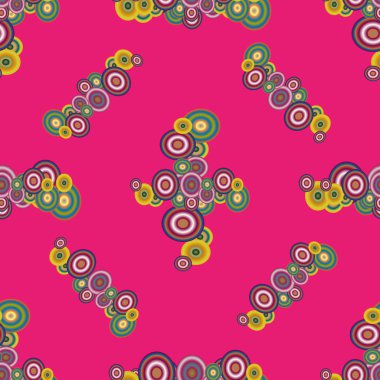 Soyut geometrik renkli seamless modeli daireler ile