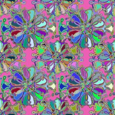 Soyut kaleydoskop renkli Dikişsiz desen arka planı için. 