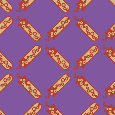 Kimya test tüpleri parlak arka plan üzerinde. Seamless modeli.