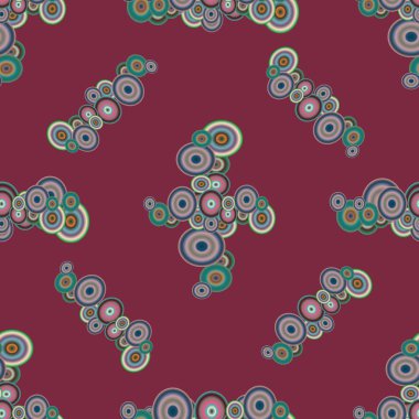 Soyut geometrik renkli seamless modeli daireler ile