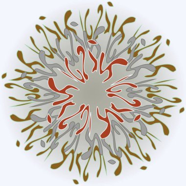 Yeni simetrik soyut mandala. Duvar kağıdı, desen dolgularını, web sayfaları, yüzey dokuları için dekoratif nesne-ebilmek var olmak kullanılmış.