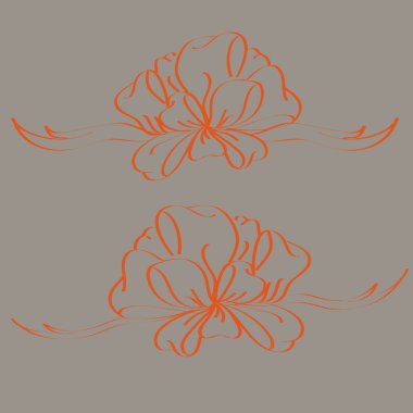 Set çekilmiş yay izole el renk arka plan üzerinde.