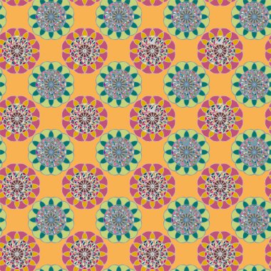  soyut çiçek geometrik Dikişsiz desen arka planı için