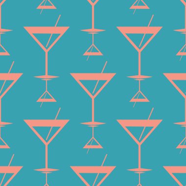 Tropik kokteyller renkli seamless modeli