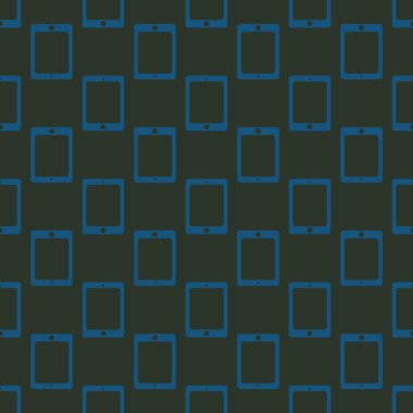Akıllı telefon veya elektronik tablet Dikişsiz desen arka plan.
