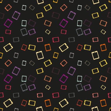 Akıllı telefon veya elektronik tablet Dikişsiz desen arka plan.