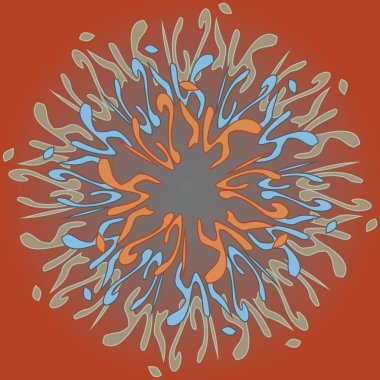 Yeni simetrik soyut mandala. Duvar kağıdı, desen dolgularını, web sayfaları, yüzey dokuları için dekoratif nesne-ebilmek var olmak kullanılmış.