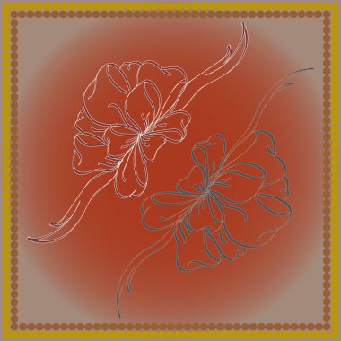 Set çekilmiş yay izole el renk arka plan üzerinde.