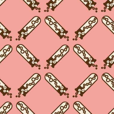 Kimya test tüpleri parlak arka plan üzerinde. Seamless modeli.