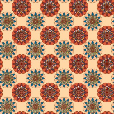  soyut çiçek geometrik Dikişsiz desen arka planı için