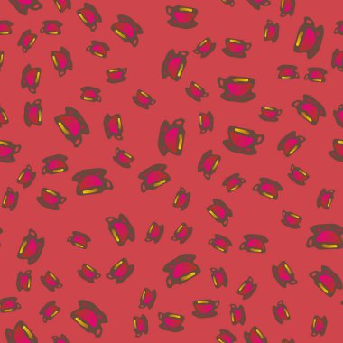 Kahve ya da çay Dikişsiz desen bardak.