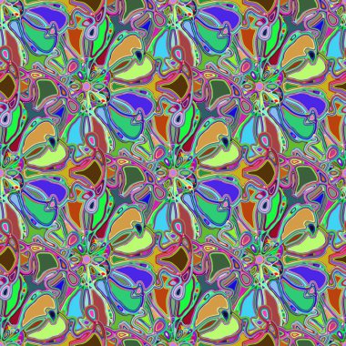 Soyut kaleydoskop renkli Dikişsiz desen arka planı için. 
