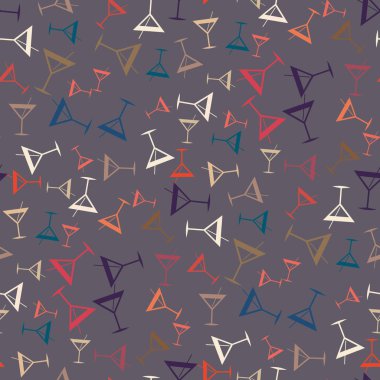 Tropik kokteyller renkli seamless modeli