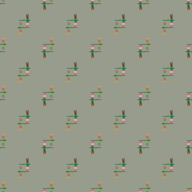 Dekoratif renkli seamless modeli yusufçuk, vektör çizim ile     