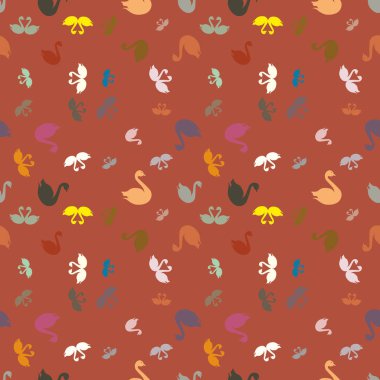 Kuğu renkli parlak seamless modeli