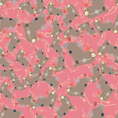 Soyut kalpler Dikişsiz desen arka planı için. 