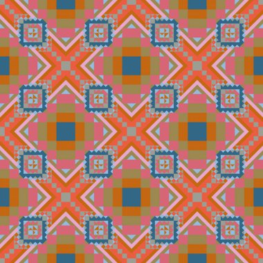 Geometrik etnik desen sorunsuz tasarım arka plan veya duvar kağıdı için