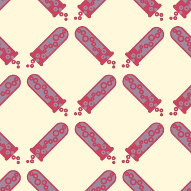 Kimya test tüpleri parlak arka plan üzerinde. Seamless modeli.