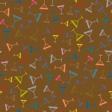 Tropik kokteyller renkli seamless modeli