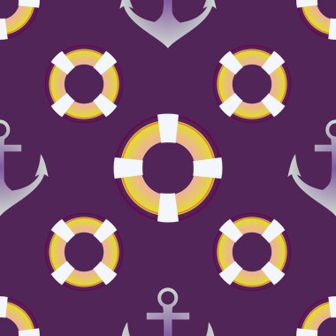 deniz karikatür düz yinelenen desen. illüstrasyon