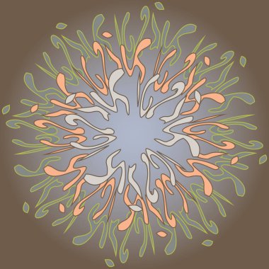 Yeni simetrik soyut mandala. Duvar kağıdı, desen dolgularını, web sayfaları, yüzey dokuları için dekoratif nesne-ebilmek var olmak kullanılmış.