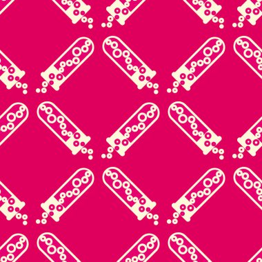 Kimya test tüpleri parlak arka plan üzerinde. Seamless modeli.