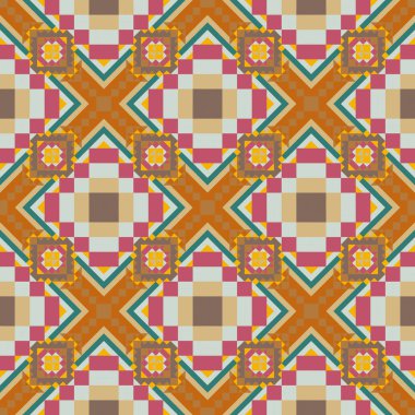 Geometrik etnik desen sorunsuz tasarım arka plan veya duvar kağıdı için