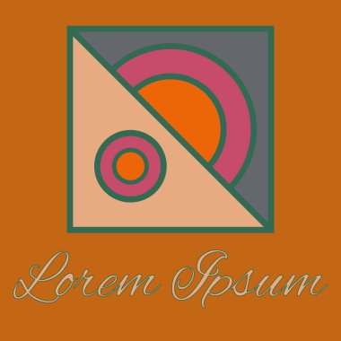 Geometrik çizgi logo. Tasarımınız için benzersiz doğrusal rozeti. Geometrik soyut şablon kavram simgesi.