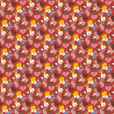 çizgi film kamp çadırları ile renk seamless modeli