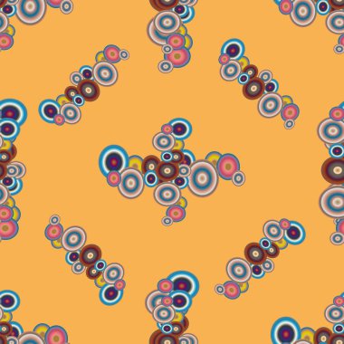 Soyut geometrik renkli seamless modeli daireler ile