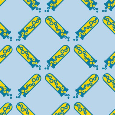 Kimya test tüpleri parlak arka plan üzerinde. Seamless modeli.