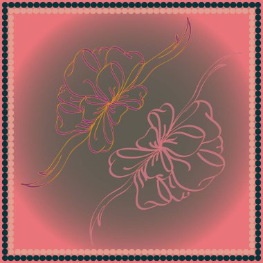 Set çekilmiş yay izole el renk arka plan üzerinde.