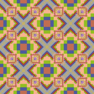 Geometrik etnik desen sorunsuz tasarım arka plan veya duvar kağıdı için